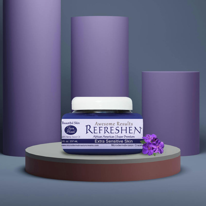 8 oz. - REFRESHEN Extra Sensitive Skin Super Premium Microdermabrasion Cream - Plum Label - SKU867023000246