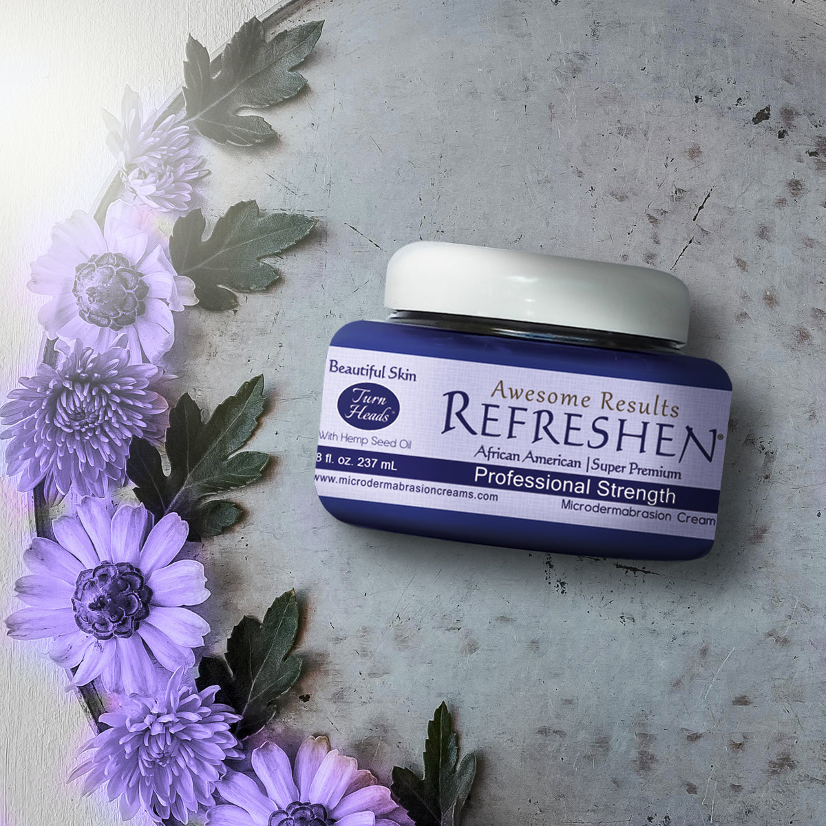 8 oz. - REFRESHEN Professional Strength Super Premium Microdermabrasion Cream - Plum Label - SKU867023000277