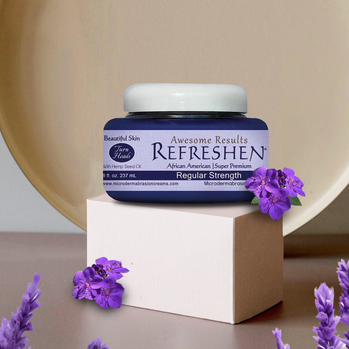 8 oz. - REFRESHEN - Regular Strength Super Premium Microdermabrasion Cream - Plum Label - SKU867023000260