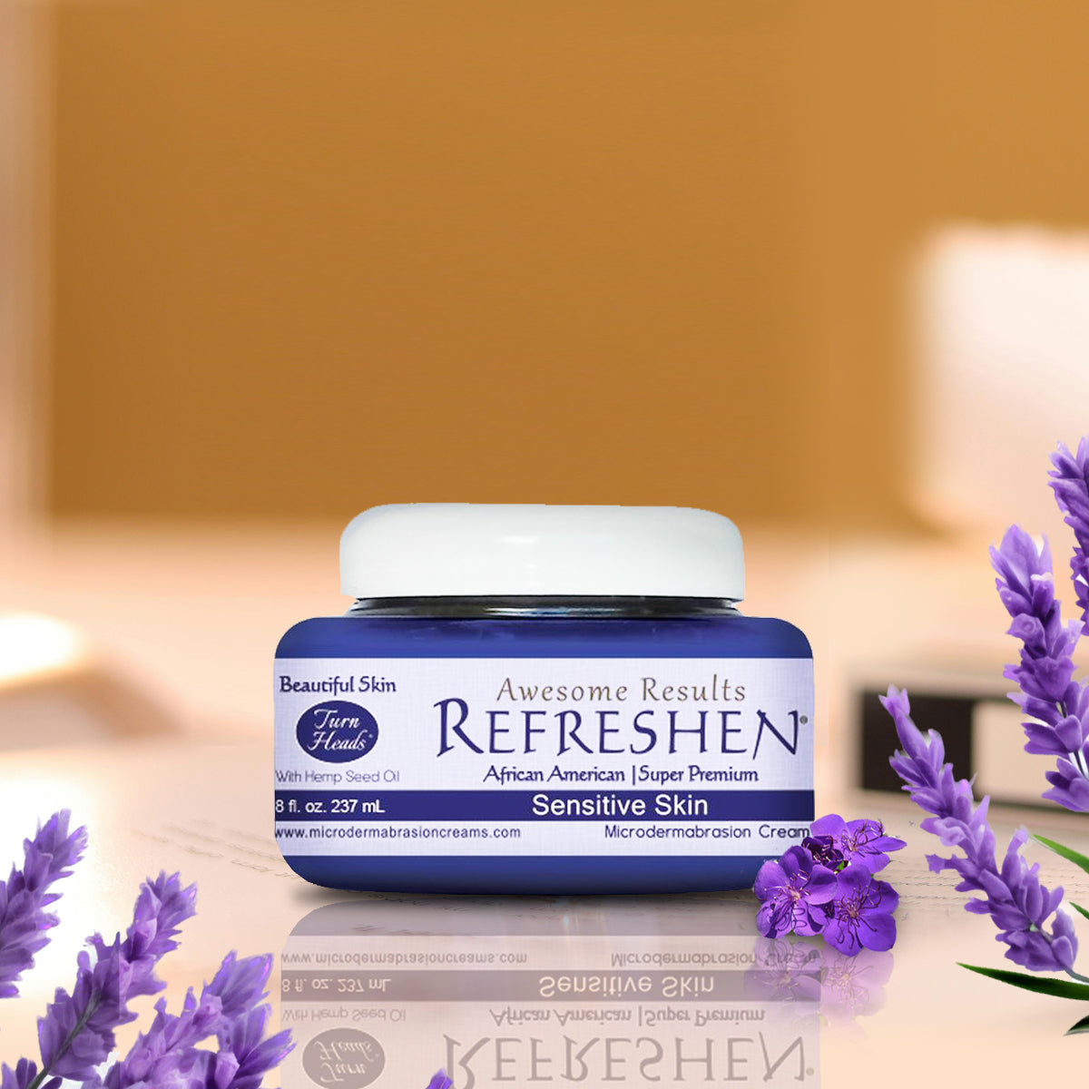 8 oz. - REFRESHEN Sensitive Skin Super Premium Microdermabrasion Cream - Plum Label - SKU867023000253