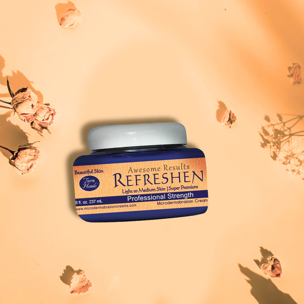 8 oz. - REFRESHEN Professional Strength Super Premium Microdermabrasion Cream - Orange Label - SKU867684000050